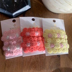 Crochet Flower Clips